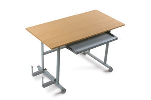 moderner Computertisch / rechteckig / Objektmöbel / höhenverstellbar