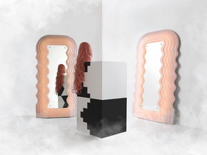Standspiegel / modern / Holz / von Ettore Sottsass