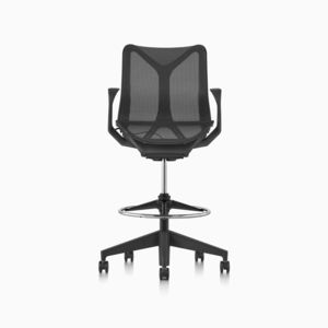 Netz-Arbeitshocker / mit Rollen / drehbar / höhenverstellbar