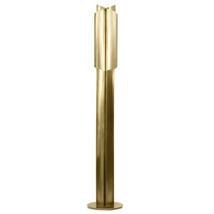 Stehleuchte / modern / gebürstetes Messing / Halogen