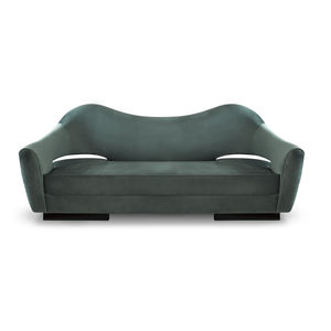 modernes Sofa / Samt / aus Wenge / 2 Plätze