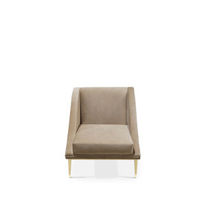 klassischer Sessel / Stoff / blau / beige