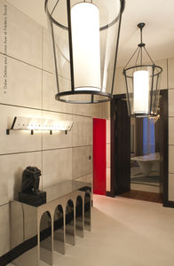 Wandleuchte / Art Deco / Metall / Halogen / rechteckig