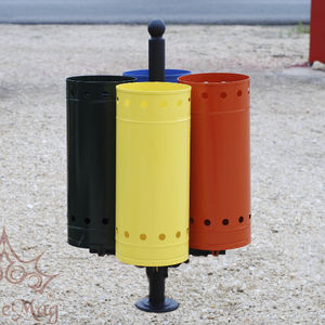 Park-Abfallbehälter / verzinkter Stahl / modern / System