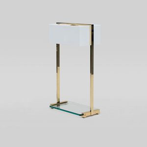 Tischlampe / modern / Glas / Marmor