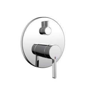 Einhebelmischer für Badewanne / wandmontiert / verchromtes Metall / für Badezimmer