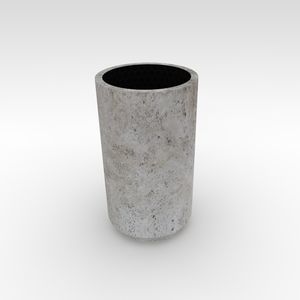 Park-Abfallbehälter / Beton / mit integriertem Aschenbecher / modern