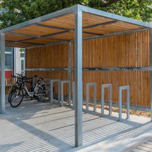 Stahl-Fahrradständer / für öffentliche Bereiche / gesichert