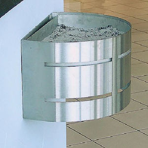 wandmontierter Ascher / Stahl / Edelstahl / für den Außenbereich