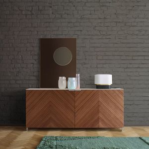 modernes Sideboard / lackiertes Holz
