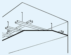 Abgehängte Decke / Gips - R 1.4101 - Saint Gobain Rigips - Fliesen