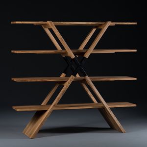 modernes Regal / aus Eiche / aus Nussbaum / aus Kirschbaum