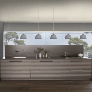 Moderne Küche - CINQUETERRE - SCHIFFINI - Aluminium / mit Griffen / von