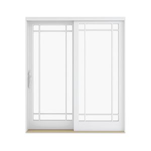Glasfaser-Fenstertür / Doppelverglasung
