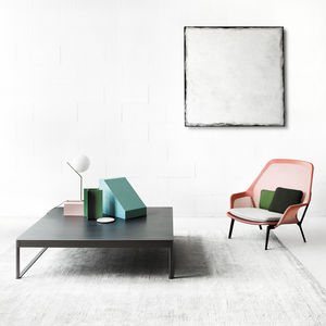 moderner Couchtisch / Glas / Keramik / Stahl
