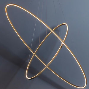Hängelampe / modern / extrudiertes Aluminium / Opal