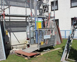 Lastenaufzug für Baustellen