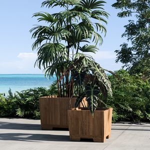 Teakholz-Pflanzkübel