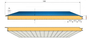 Sandwichpaneel für Wand