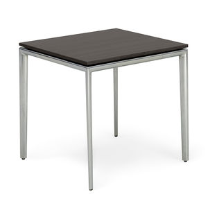 moderner Beistelltisch / Aluminium / quadratisch / Objektmöbel
