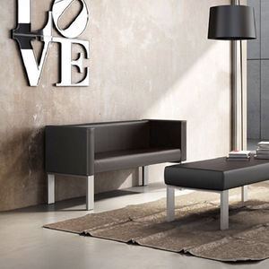 modernes Sofa / Leder / Objektmöbel / 2 Plätze