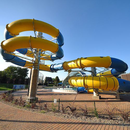 Drehende Rutsche - Ø 1000 - POL -GLASS - für Aquapark / rohrförmig