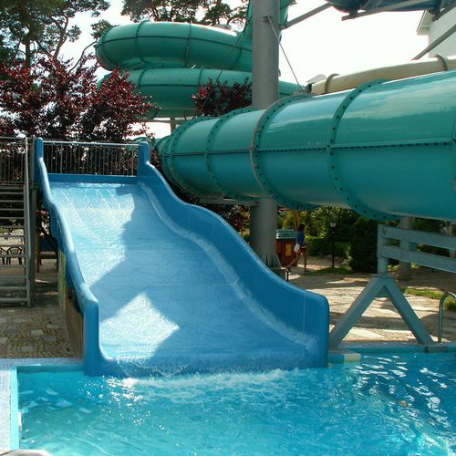 Gerade Rutsche - FAMILY 2200 - POL -GLASS - für Aquapark / Mehrfach