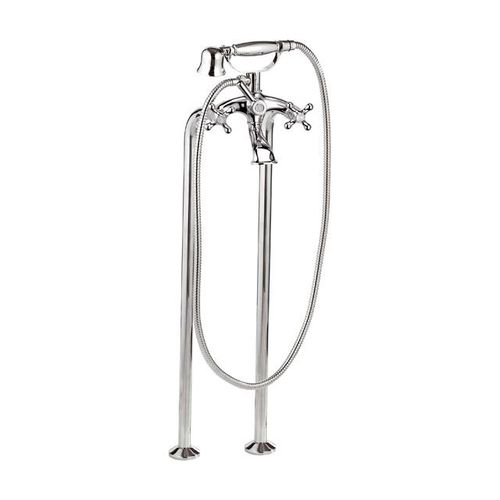 Zweigriffmischer für Badewanne - V4101XL  - DANIEL RUBINETTERIE - bodenstehend / verchromter Messing / für Badezimmer