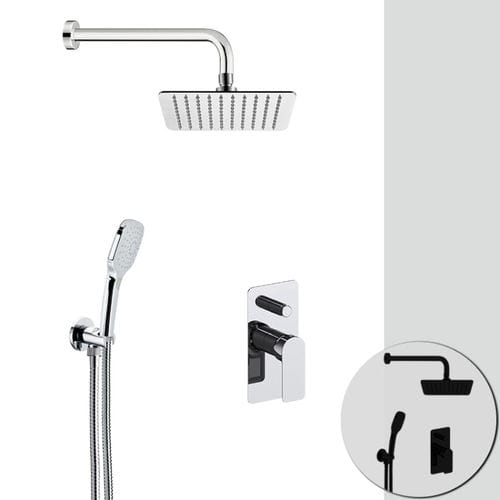 Wandmontiertes Duschsystem - AI615ZL7720 - DANIEL RUBINETTERIE - Einbau / modern / für Hotels