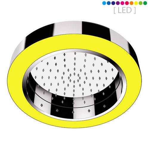 Deckenmontierter Duschkopf - A578LEFSACM35 - DANIEL RUBINETTERIE - rund / mit integrierter Beleuchtung / Chromotherapie