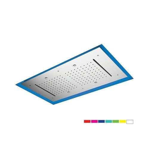 Einbauduschkopf - A579RAI7747N2C - DANIEL RUBINETTERIE - rechteckig / Regenstrahl / mit integrierter Beleuchtung