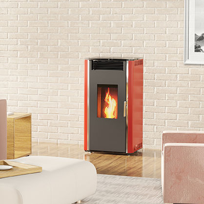 Pelletkaminofen - LUCA 12 - Alfa-Plam  a.d. - 12 kW / modern / Edelstahl