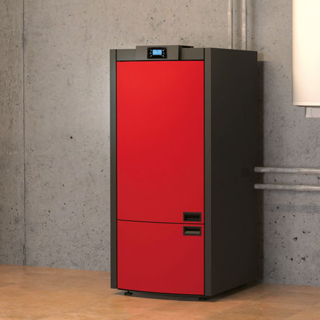 Pellet-Heizkessel - COMMO COMPACT 37 - Alfa-Plam  a.d. - mit Warmwasserbereiter / Wohnbereich / für den Innenraum