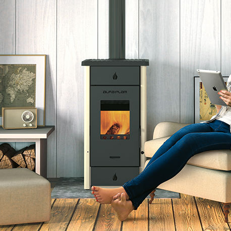 Holz-Kaminofen - ELITA 3 - Alfa-Plam  a.d. - 7 kW / modern / Glas