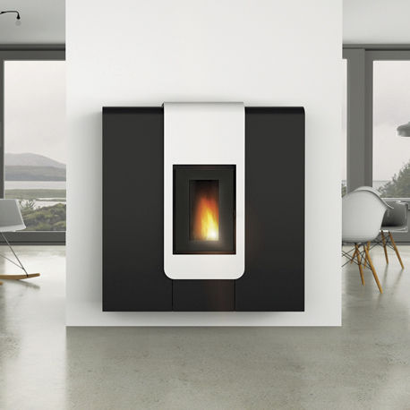 Pelletkaminofen - XILA AIR 9  - Alfa-Plam  a.d. - 8 kW / modern / Stahl