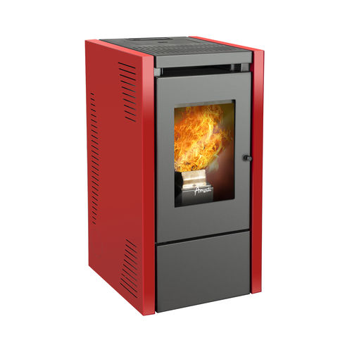 Pelletkaminofen - ITALY 7100 - AMESTI FIREPLACES - 5 kW...10 kW / bodenstehend / modern