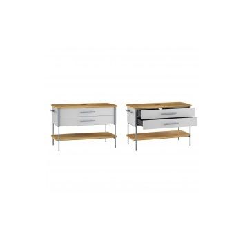 Freistehender Waschtisch-Unterschrank - OV-SU2S113-P35D01 - DEVO - Holz / modern / ohne Tür
