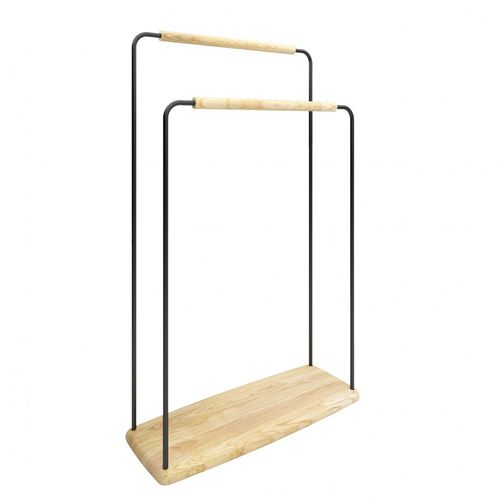 Handtuchhalter / 2 Stangen - OV-STR53-L09D01 - DEVO - bodenstehend / Metall / Holz