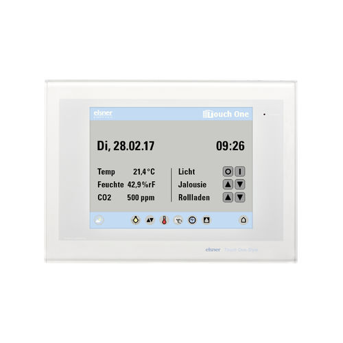 Touchscreen für Hausautomationssystem - KNX TOUCH ONE STYLE - Elsner Elektronik GmbH - für Gebäudeautomation / wandmontiert / KNX