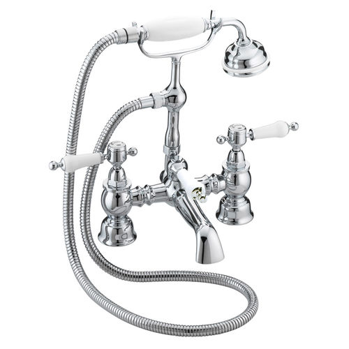 Zweigriffmischer für Badewanne - TGRC02 - HERITAGE BATHROOMS - Aufsatz / aus verchromtem Metall / für Badezimmer