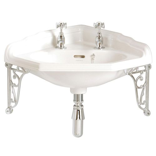 Wand-Waschbecken - PDW11/111 - HERITAGE BATHROOMS - Keramik / für Eckeinbau / Stil