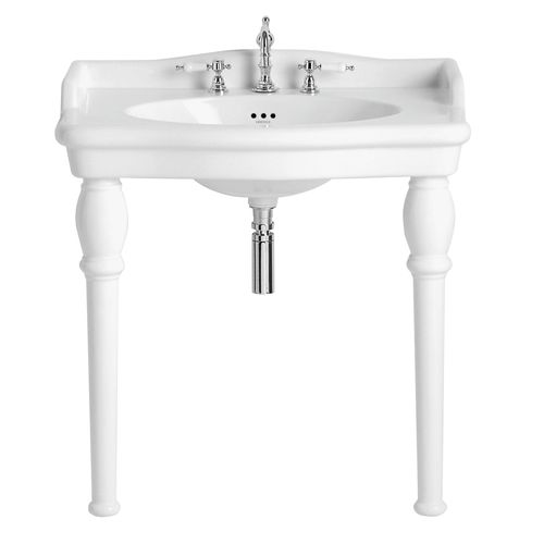 Waschbecken auf Füßen - PVEW463 & PVEW09L - HERITAGE BATHROOMS - Keramik / quadratisch / Stil
