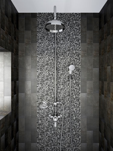 Wandmontierte Duschsäule - AVENBURY - HERITAGE BATHROOMS - modern / mit Handbrause / mit Schiene