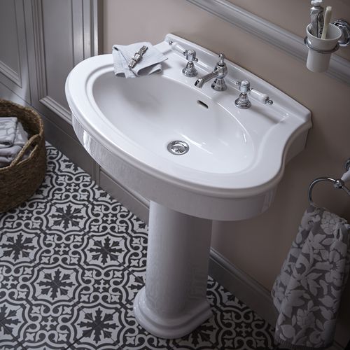 Bodenstehendes Waschbecken - PCLW05/051/053 & PCLW09 - HERITAGE BATHROOMS - Keramik / oval / klassisch