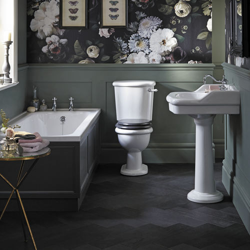 Bodenstehendes Waschbecken - PVEW063 & PVEW10/09L - HERITAGE BATHROOMS - Keramik / rechteckig / klassisch