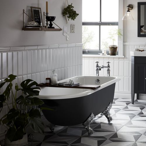 Ovale Badewanne - BRT00 / BRT20 - HERITAGE BATHROOMS - auf Füßen / Gusseisen / weiß
