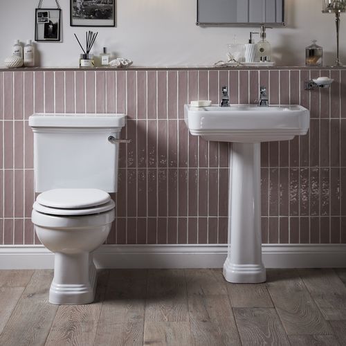 Bodenstehendes Waschbecken - PWYW05 - HERITAGE BATHROOMS - Keramik / rechteckig / modern