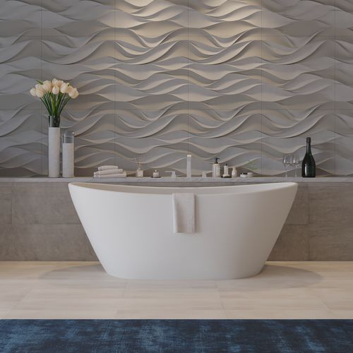 Ovale Badewanne - 278614  SOLIDSEAL - IDEAVIT B.V - freistehend / Mineralwerkstoff / modern