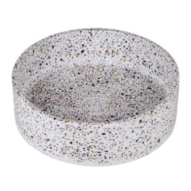 Bodenstehendes Waschbecken - 290296-E5 IDEA.ORA-E5 - IDEAVIT B.V - Terrazzo / rund / ohne Öffnung