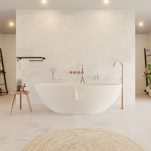 Ovale Badewanne - 290032 SOLIDELLIPSE - IDEAVIT B.V - freistehend / zur beruflichen Nutzung / Mineralwerkstoff